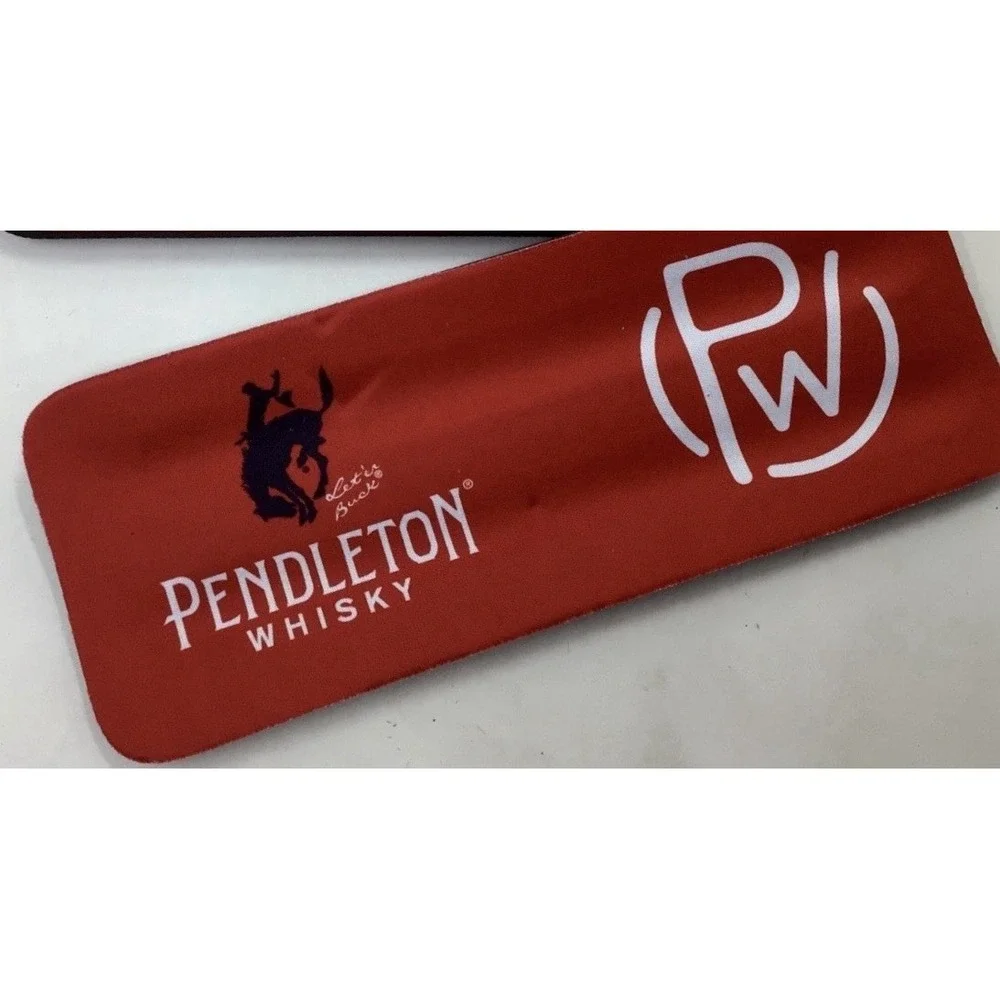 Pendleton Whiskey Slap Wrap Beer Koozie Can Holder Cozy Neoprene Buck Western
